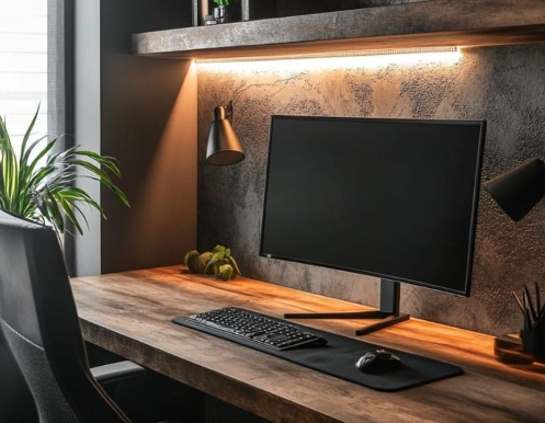 Schreibtisch mit USB-C Dockingstation