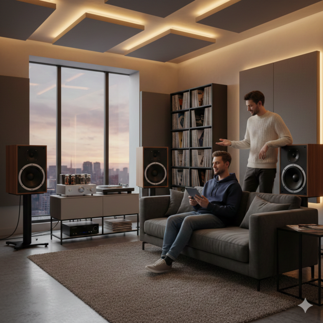 Hörtest mit zwei Paar Lautsprechern im Vergleich